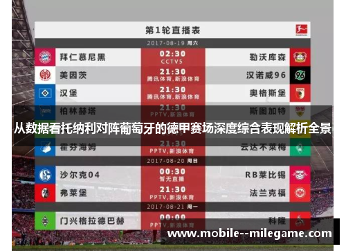 从数据看托纳利对阵葡萄牙的德甲赛场深度综合表现解析全景 从数据看托纳利对阵葡萄牙的德甲赛场深度综合表现解析全景