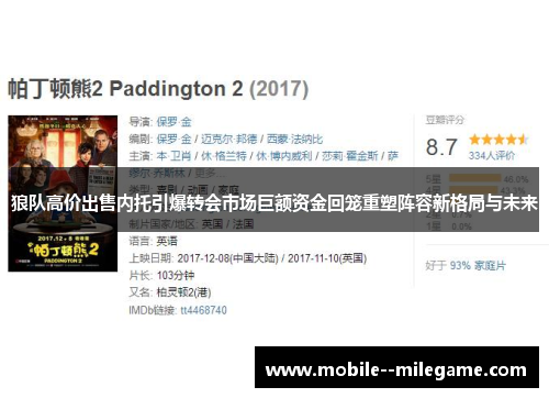 狼队高价出售内托引爆转会市场巨额资金回笼重塑阵容新格局与未来